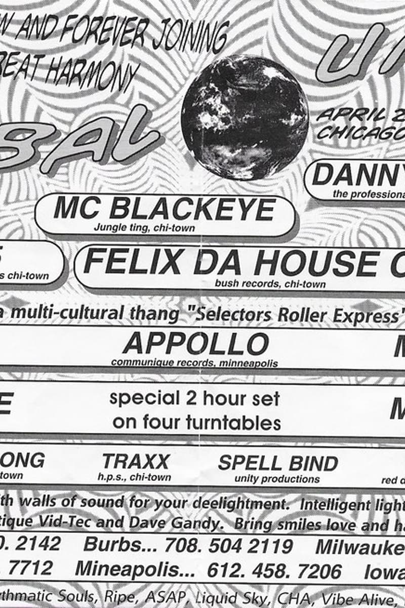 Felix Da House Cat, Phantom 45, MC Blackeye, Ravin, Danny The Wildchild - Chicago, IL - Apr 22, 1995