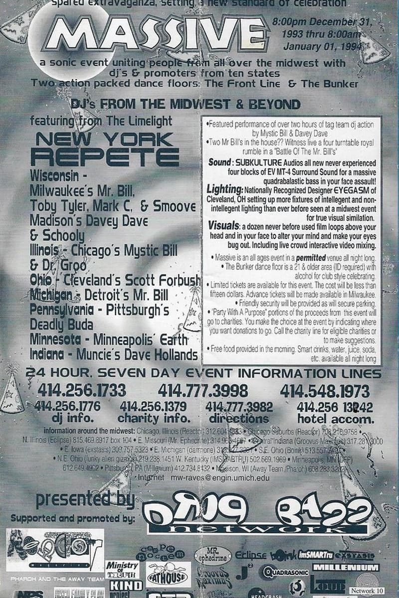 Muncie's Dave Hollands, Smoove, Schooly, Davey Dave, Chicago's Mystic Bill - Milwaukee, WI - Dec 31, 1993