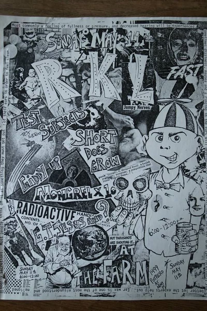 Test Subjects, Little Jesus and the..., x10, FAST, Radioactive - at The Farm - San Francisco, CA - May 11, 1986