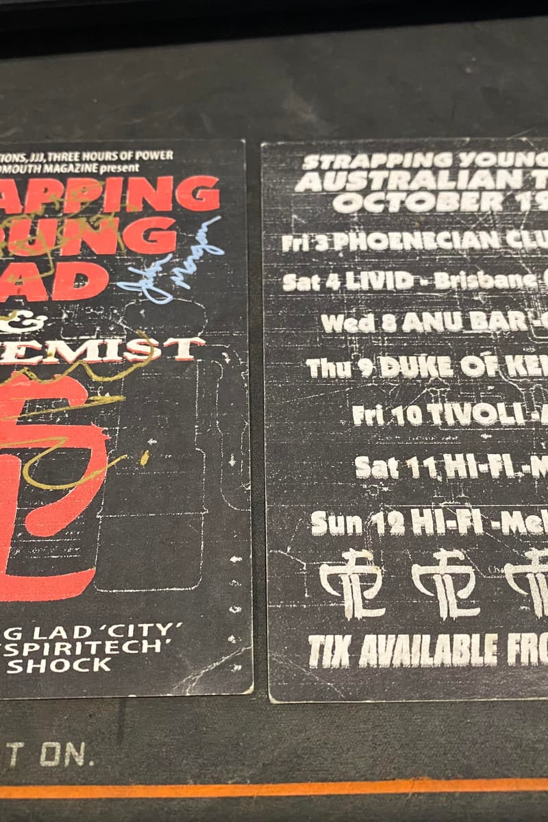 Strapping Young Lad, Alchemist - at Multiple venues (tour flyer): Phoenecian Club, Livid, ANU Bar, Duke of Kent, Tivoli, Hi-Fi, Hi-Fi (U18) - Multiple cities: Sydney, Brisbane, Canberra, Wagga, Adelaide, Melbourne, Multiple states: NSW, QLD, ACT, NSW, SA, VIC - Oct 3, 1997