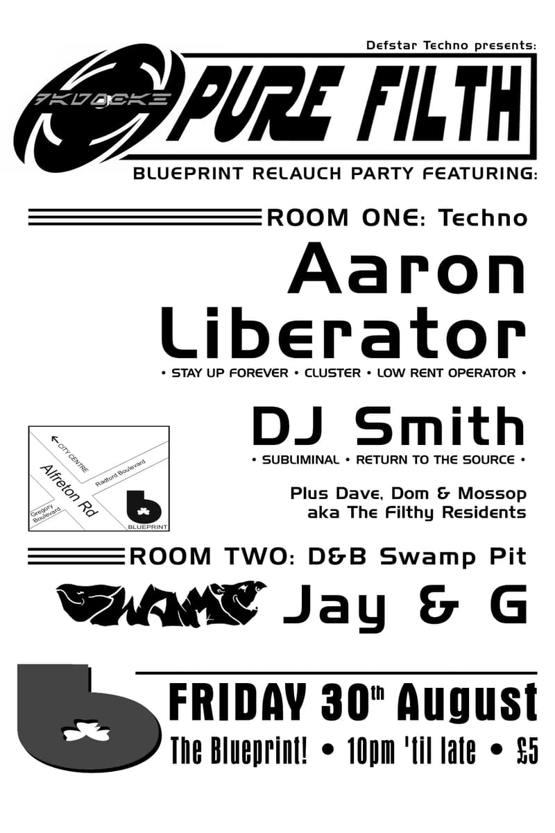 Swamp Jay & G, DAVE, Aaron Liberator, The Filthy Residents, Dom - at The Blueprint - Nottingham - Aug 30, 2002