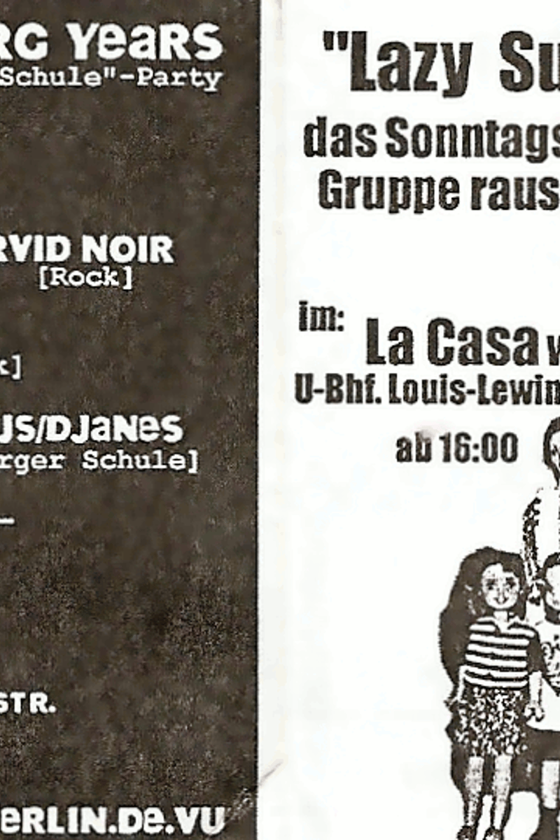 DJs/DJanes (Hamburger Schule), www.raus-aus-berlin.de.vu, So Ja., Arvid Noir, Mobile - at Kastanie / La Casa - Berlin - Dec 19, 2003