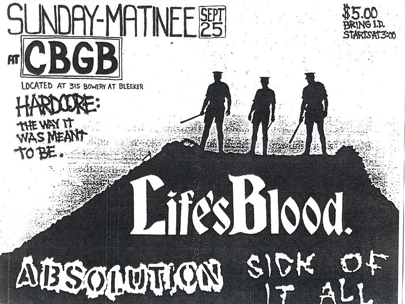 Absolution, Sick Of It All, Life's Blood - at CBGB - New York City, NY
