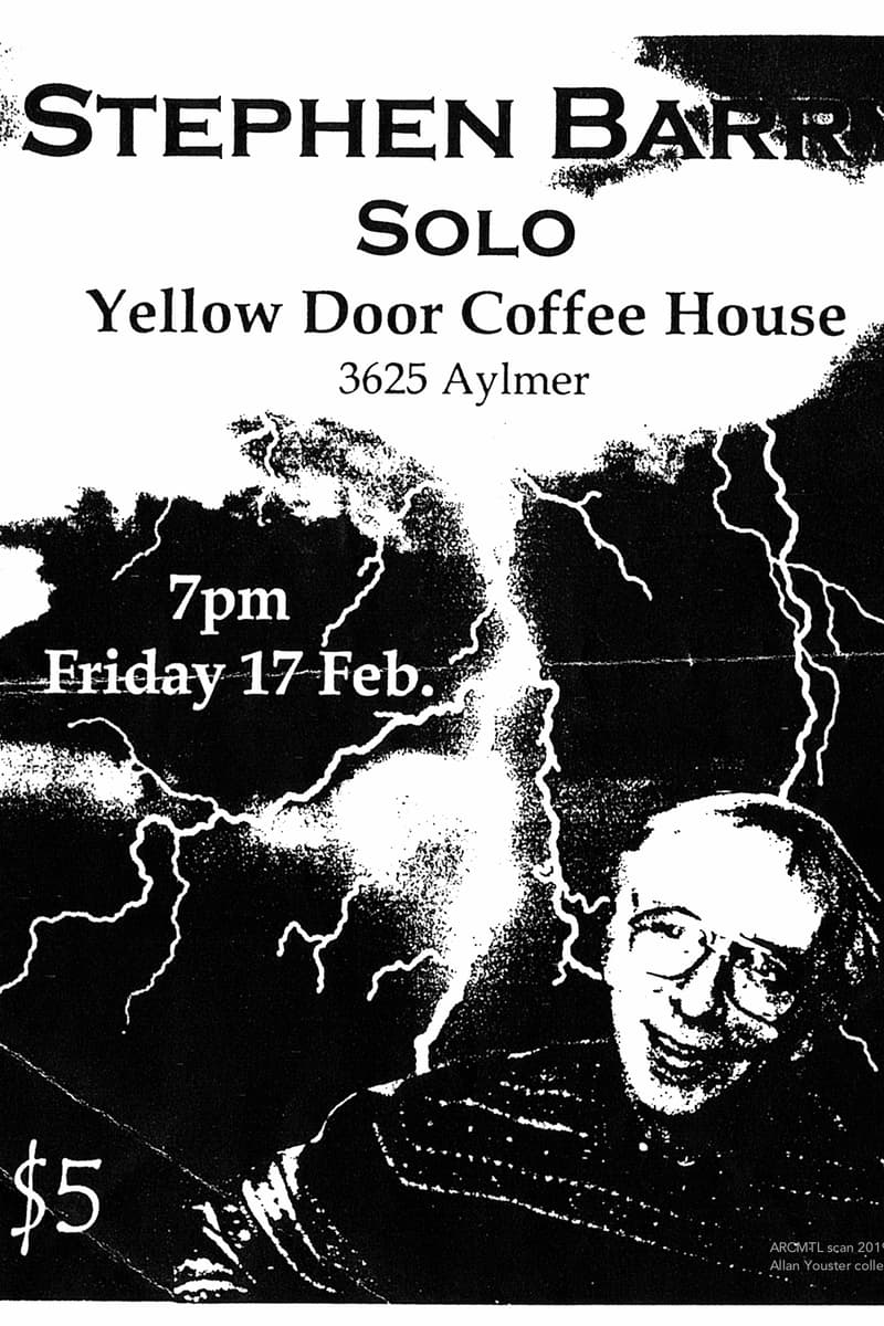 Stephen Barry - at Yellow Door Coffee House - Montreal