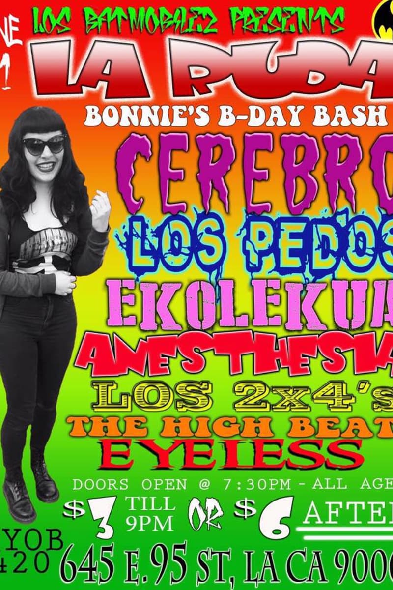 The High Beats, Eyeless, Cerebro, Los Pedos, Anesthesia - at La Puda - Los Angeles, CA - Jun 11, 2016