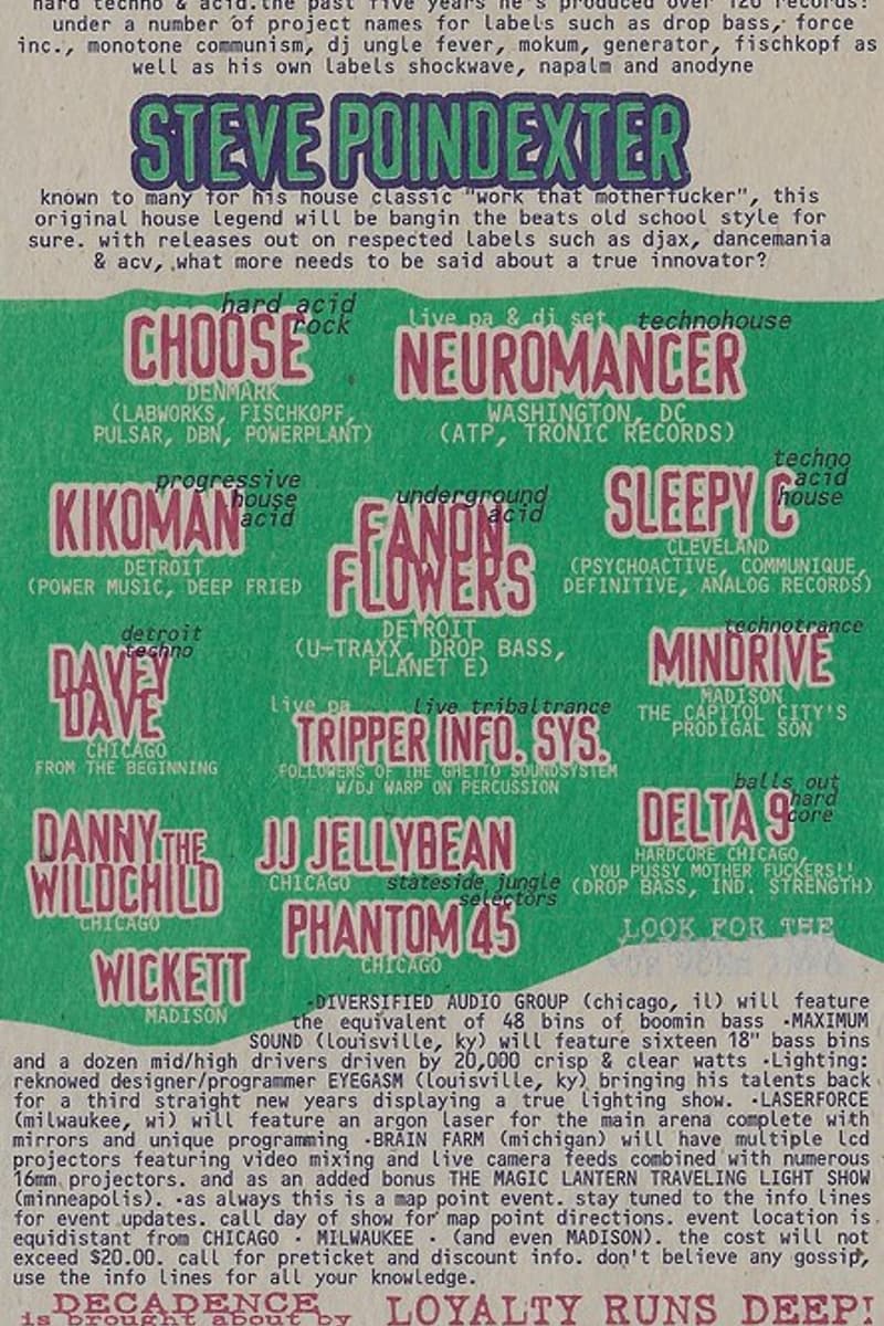 Speed Freak, Delta 9, Phantom 45, Wickett, Kikoman - Milwaukee, WI - Dec 31, 1995