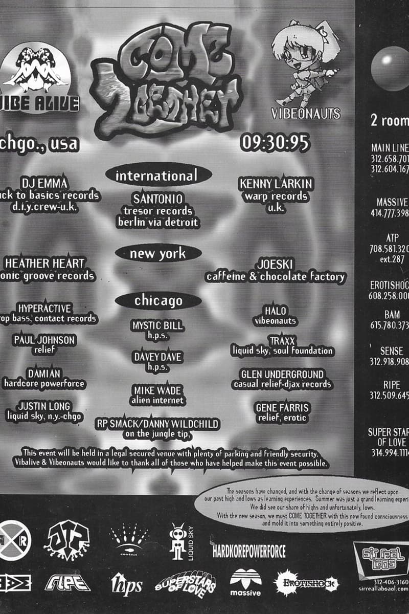 Halo, Danny Wildchild, Davey Dave, Gene Farris, TRAXX - Chicago, IL - Sep 30, 1995