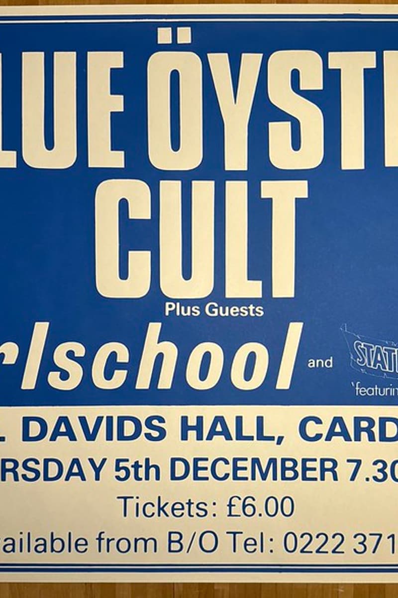 Blue Öyster Cult, Girlschool, Statetrooper featuring Gary Barden - at St. Davids Hall - Cardiff - Dec 5, 1985