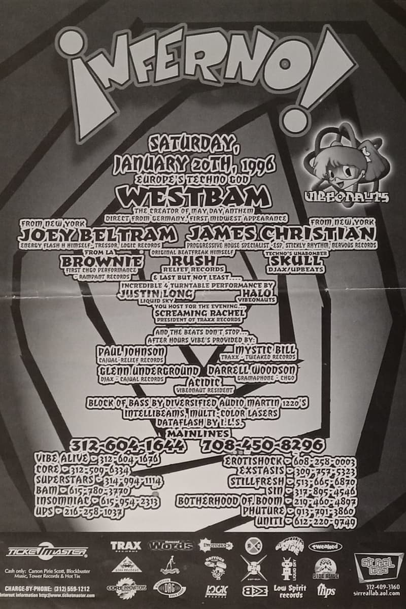 Halo, Screaming Rachel, Skull, James Christian, rush - at Inferno - Jan 20, 1996