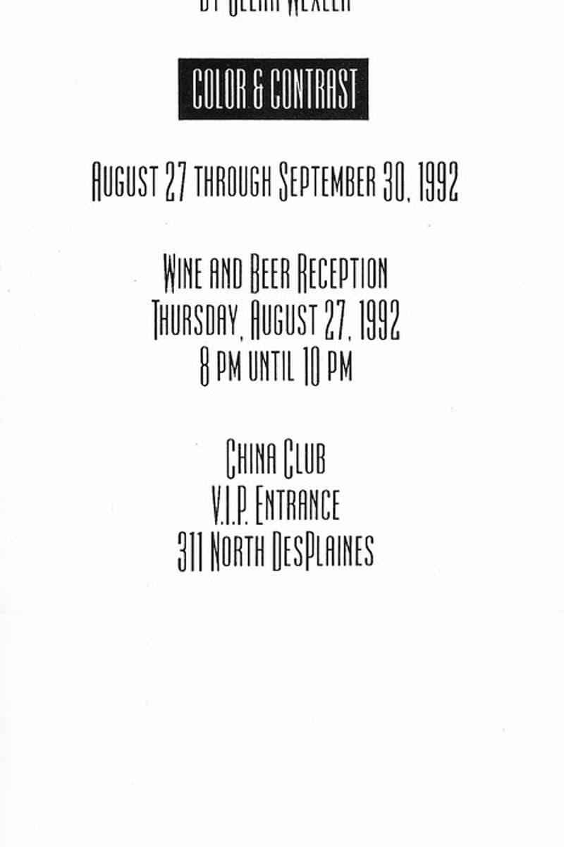 Glenn Wexler - at China Club - Chicago, IL - Aug 27, 1992