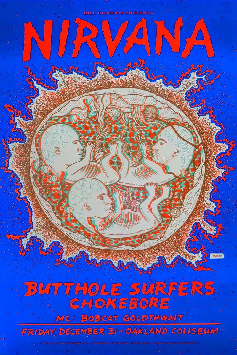 Nirvana, Butthole Surfers, Chokebore - at Oakland Coliseum - Oakland, CA - Dec 31, 1993