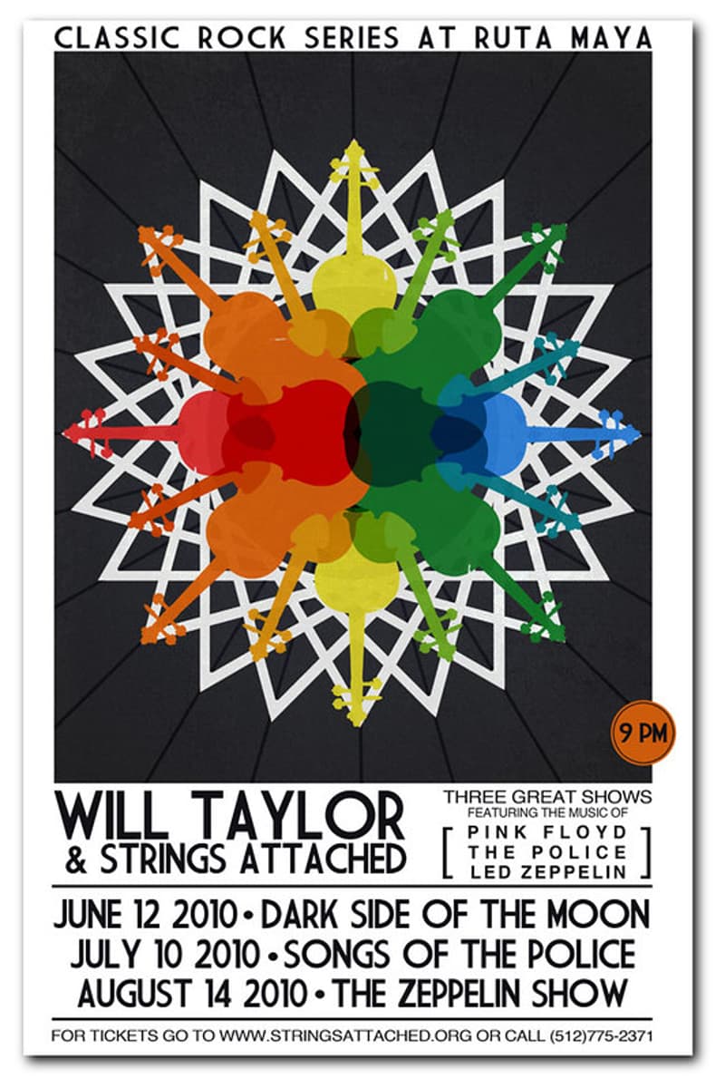 The Police, Will Taylor & Strings Attached, Pink Floyd, Led Zeppelin - at Ruta Maya - Austin, TX - Jun 12, 2010