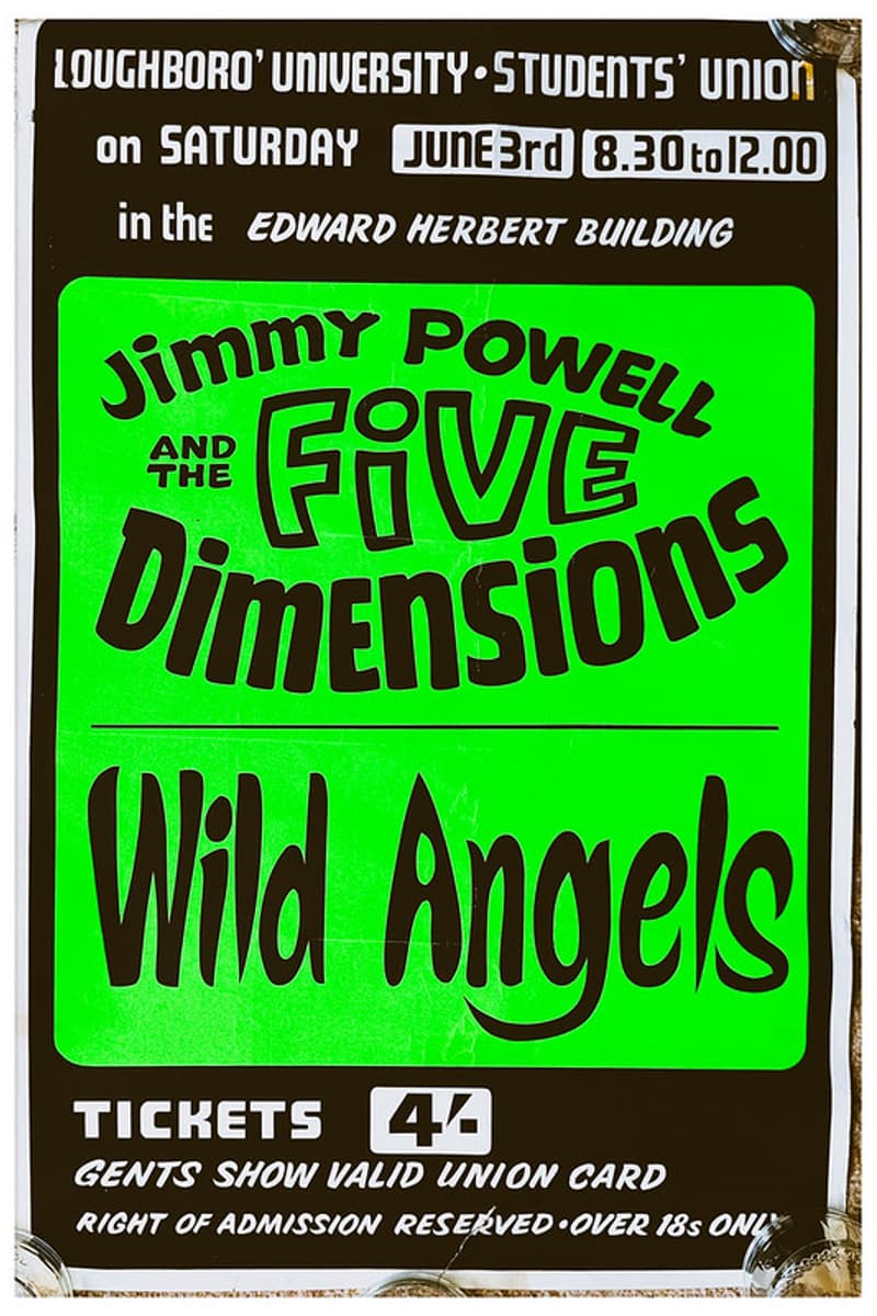 Jimmy Powell and the Five Dimensions, Wild Angels - at Edward Herbert Building, Loughborough University Students' Union - Loughborough - Jun 3, 1967