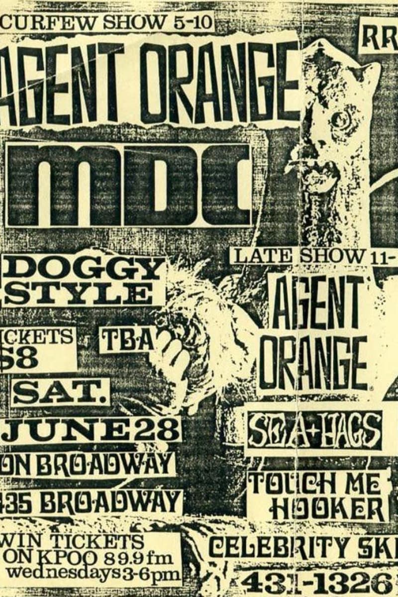 Sea Hags, Touch Me Hooker, Doggy Style, MDC, TBA - at On Broadway - San Francisco, CA - Jun 28, 1986