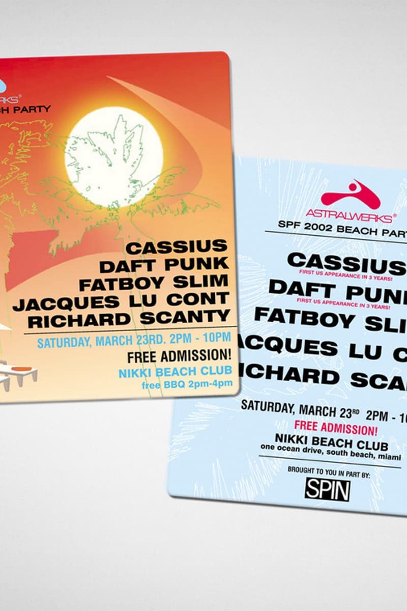 Richard Scanty, Daft Punk, Jacques Lu Cont, Fatboy Slim, Cassius - at Nikki Beach Club - Miami, FL - Mar 23, 2002