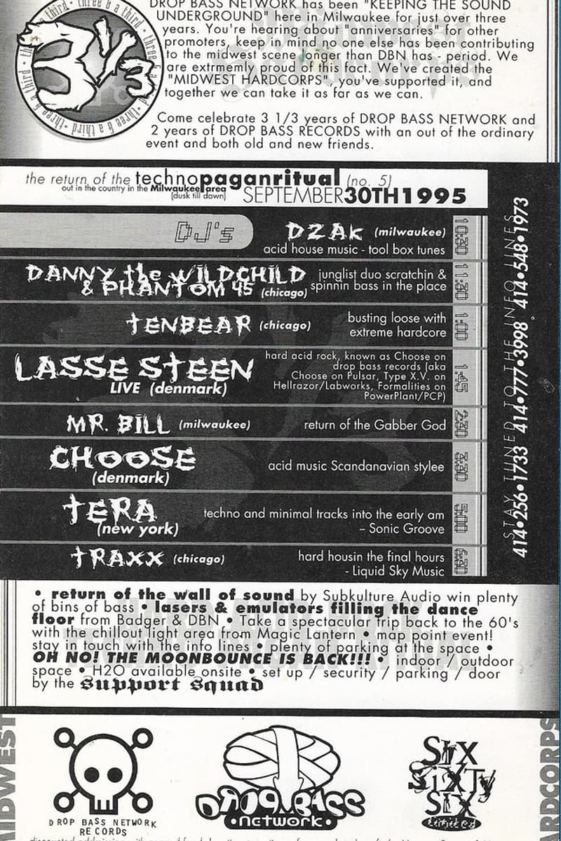 TRAXX, Lasse Steen, Dzak, Tera, Tenbear - Milwaukee, WI - Sep 30, 1995