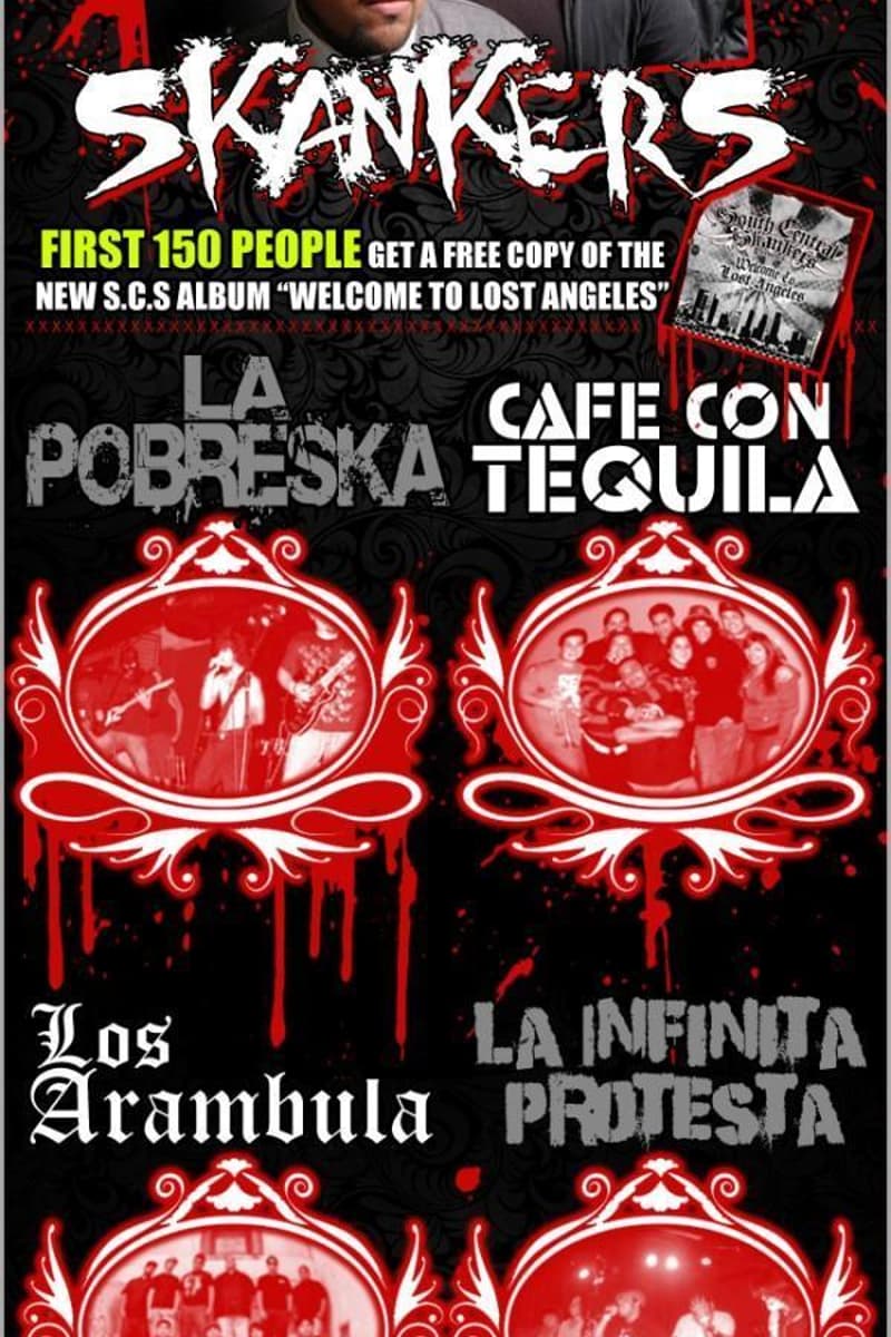 La Infinita Protesta, Los Arambula, Mente Corrupta, South Central Skankers, Cafe Con Tequila - at The Golden Horror Hall - Los Angeles, CA - Oct 31, 2009