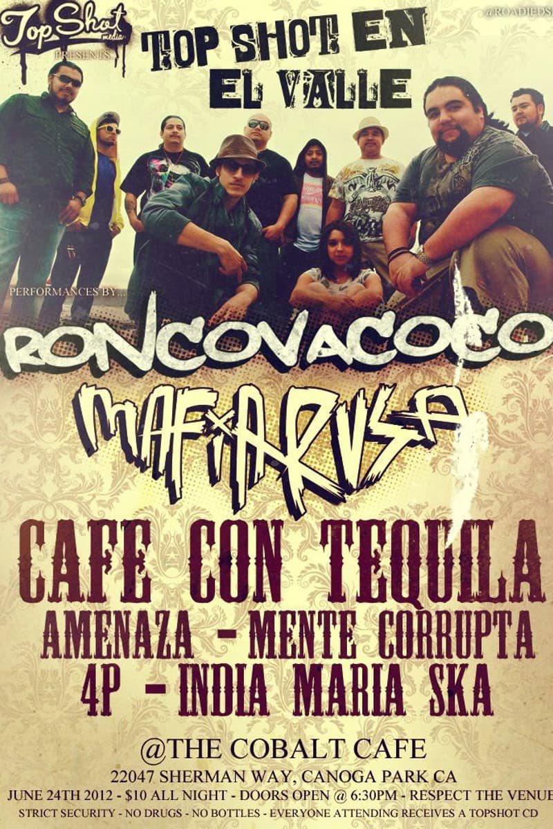 Amenaza, 4P, Roncovacoco, Mente Corrupta, Mafia Rusa - at The Cobalt Cafe - Canoga Park, CA - Jun 24, 2012