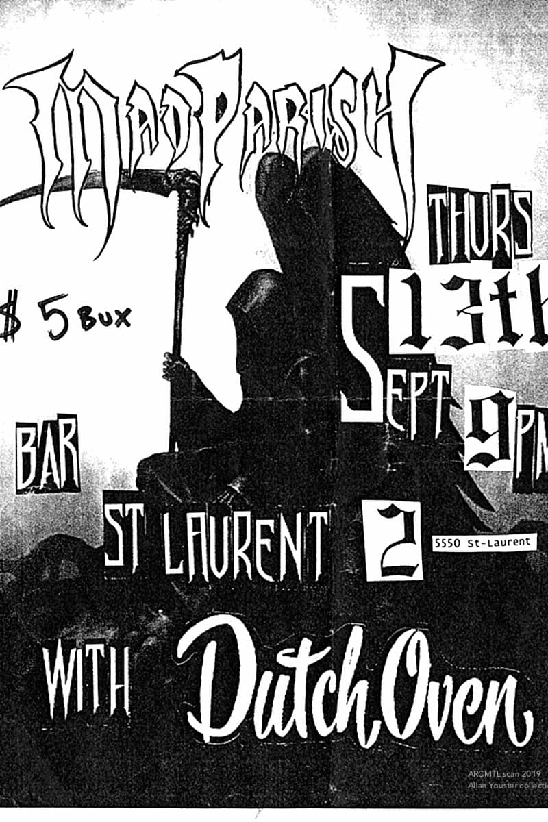 Dutch Oven, Mad Parish - at Bar St Laurent - Montreal - Sep 13, 2001