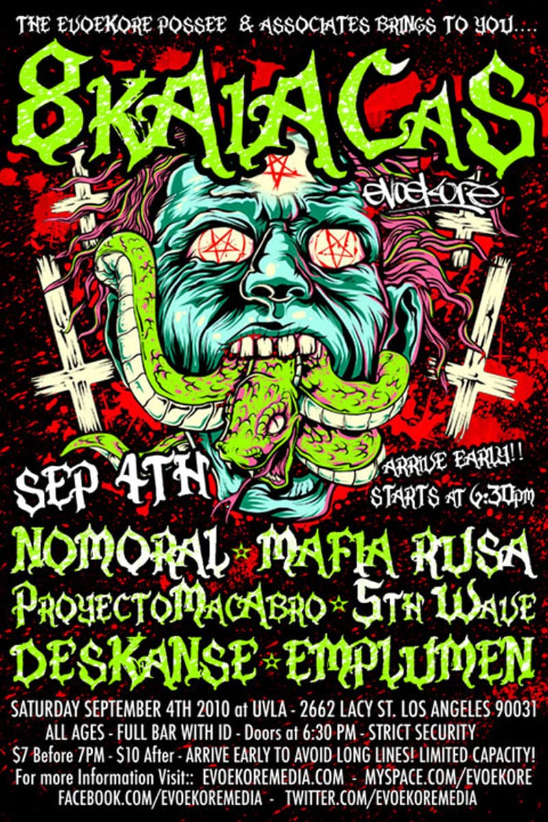 Proyecto Macabro, Emplumen, Nomoral, Deskanse, Mafia Rusa - at UVLA - Los Angeles, CA - Sep 4, 2010
