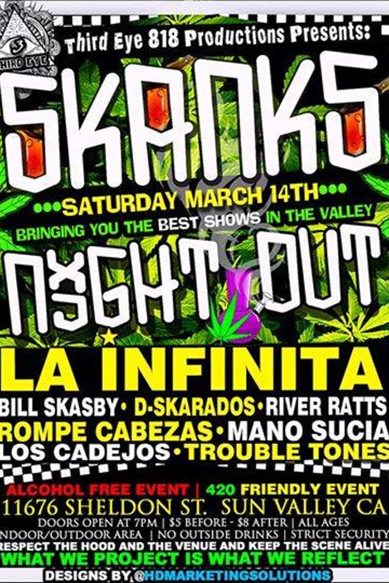 Trouble Tones, La Infinita, D-Skarados, Mano Sucia, Los Cadejos - Sun Valley, CA - Mar 14, 2015