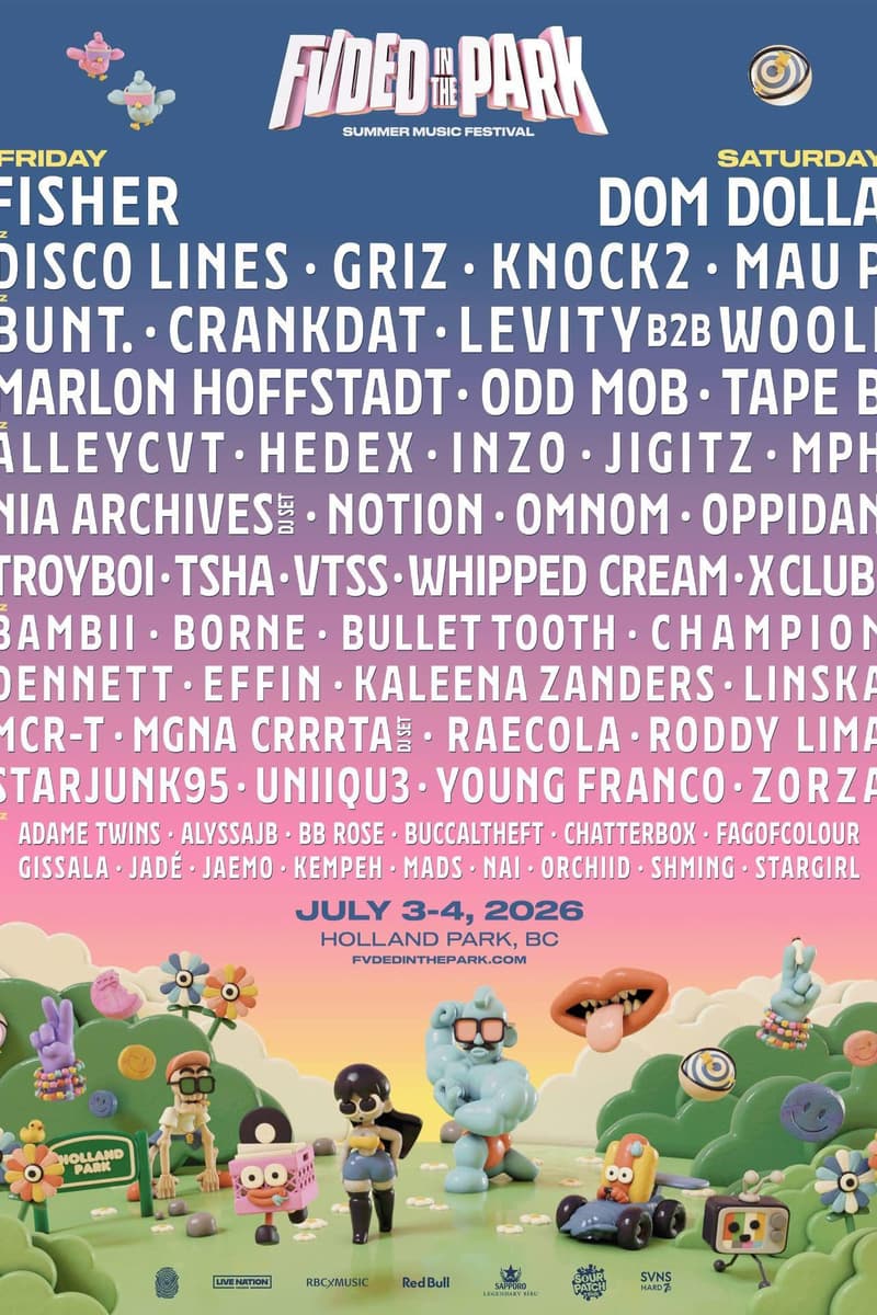 LEVITY, Fisher, OMNOM, Dom Dolla, KALEENA ZANDERS - Holland Park, BC - Jul 3, 2026