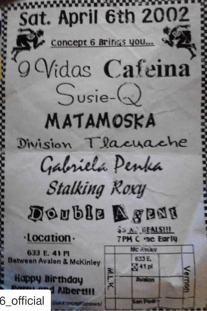Division Tlacuache, Matamoska, Gabriela Penka, Cafeina, Stalking Roxy - Los Angeles, CA - Apr 6, 2002
