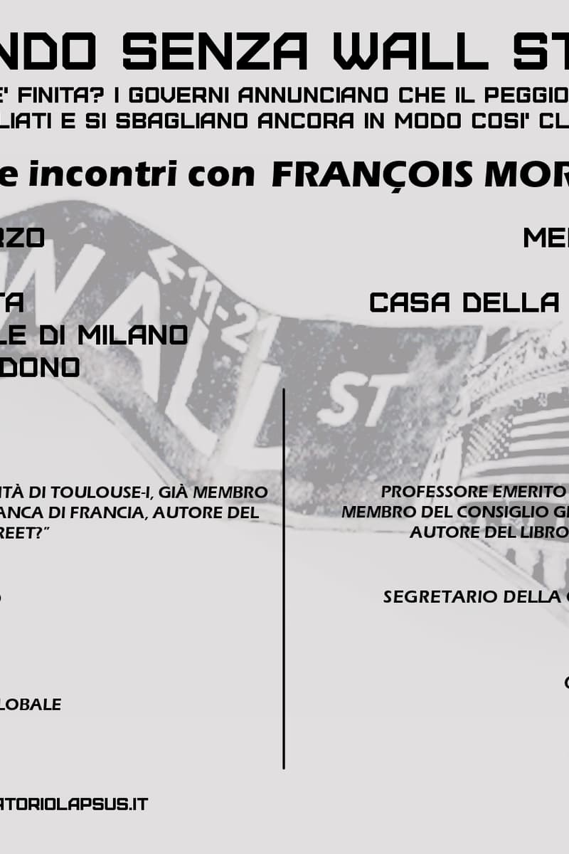 Vittorio Carlini, François Morin, Aldo Giannuli, Onorio Rosati, Massimo Amato - at Aula Crociera Alta, Università Statale di Milano / Casa della Cultura di Milano - Milano - Mar 28, 2012