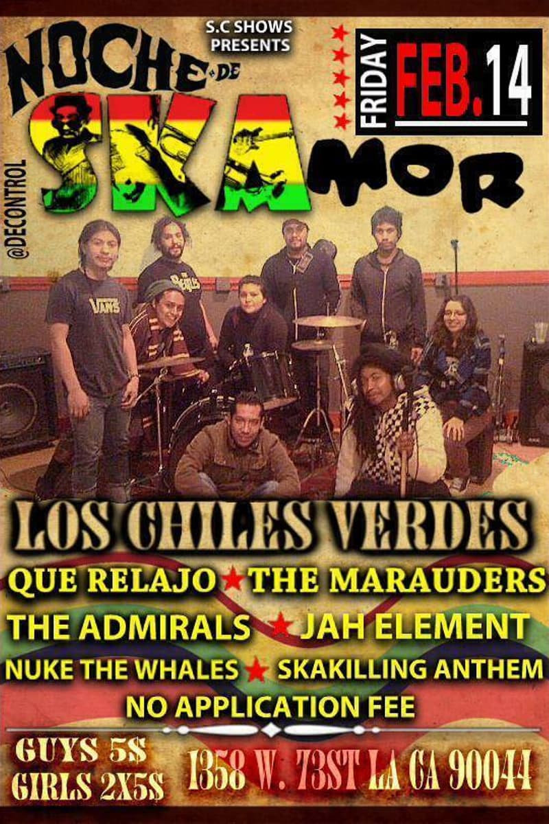 Que Relajo, Jah Element, No Application Fee, The Marauders, Nuke The Whales - at Decontrol - Los Angeles, CA - Feb 14, 2014