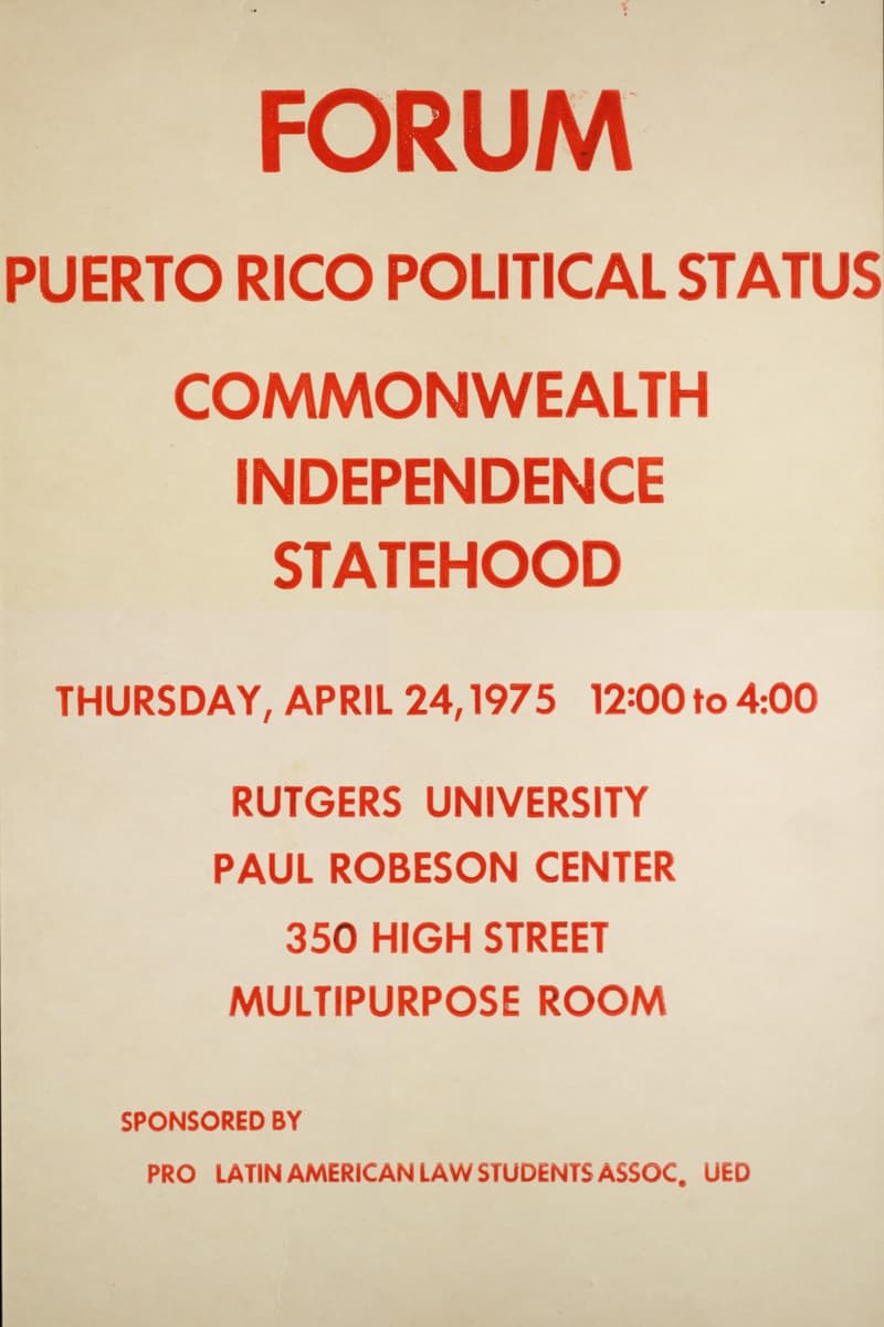 at Paul Robeson Center, Rutgers University - Newark, NJ - Apr 24, 1975