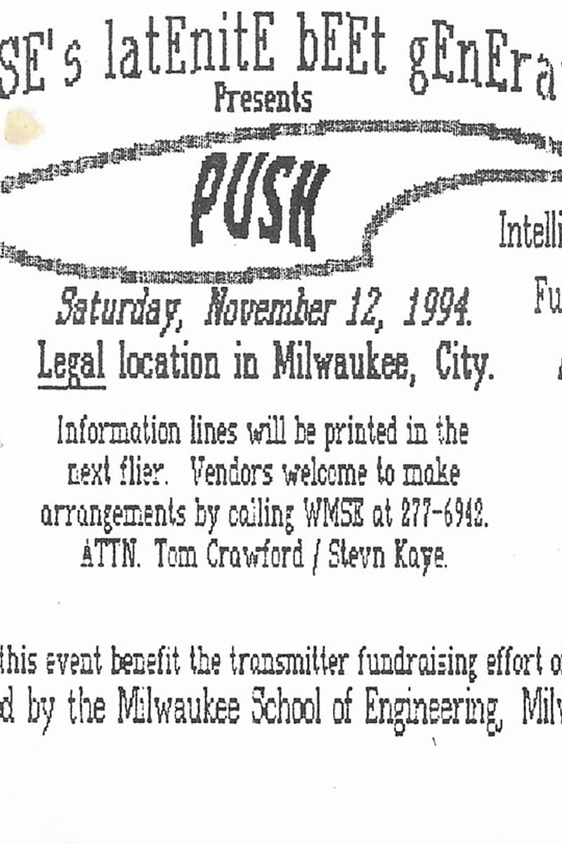 Stevn Koye, Dr. Yanu (Live Acid PA), acid boy todd p., Toby Tyler - Milwaukee, WI - Nov 12, 1994
