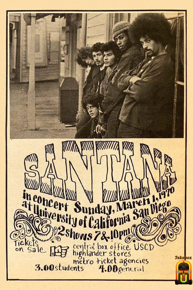 Santana - at University of California San Diego - San Diego, CA - Mar 1, 1970