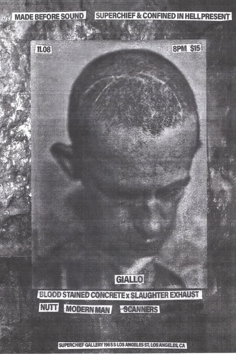 Scanners, Blood Stained Concrete, Nutt, Giallo, Modern Man - at Superchief Gallery - Los Angeles, CA