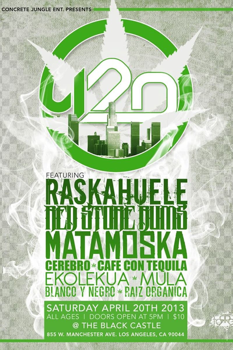 Matamoska, Blanco Y Negro, Red Store Bums, Cerebro, Mula - at The Black Castle - Los Angeles, CA - Apr 20, 2013