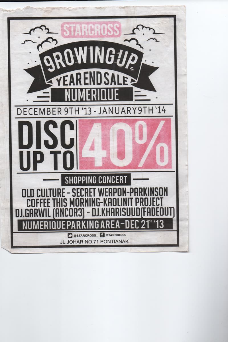 Kaolinit Project, Secret Weapon, DJ Garwil (Ancor3), Parkinson, Old Culture - at Numerique Parking Area - Pontianak - Dec 21, 2013