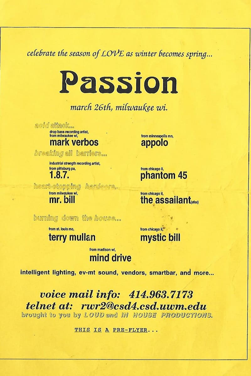 Terry Mullan, Phantom 45, The Assailant (efex), Appolo, Mr. Bill - Milwaukee, WI - Mar 26, 1994