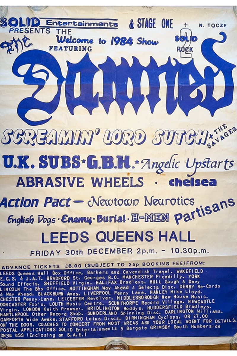 English Dogs, Screamin' Lord Sutch & The Savages, Angelic Upstarts, G.B.H., Partisans - at Leeds Queens Hall - Leeds - Dec 30, 1983