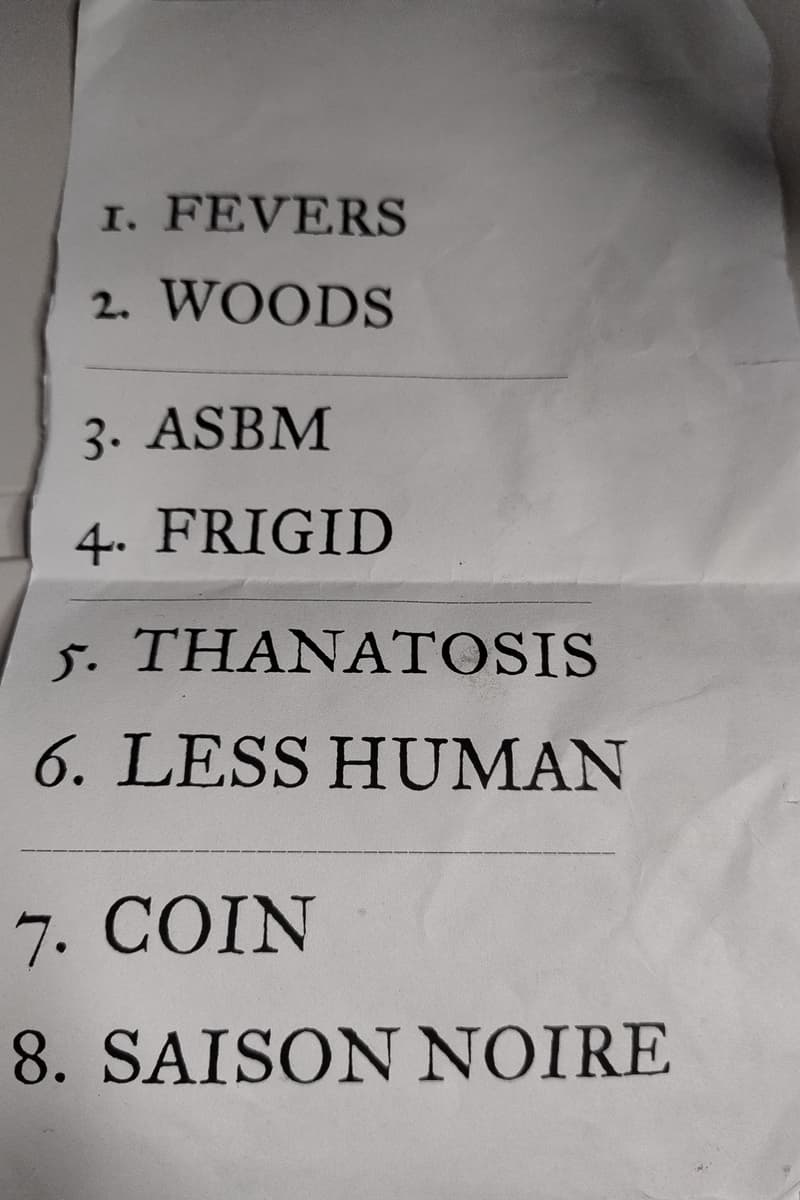WOODS, ASBM, FRIGID, LESS HUMAN, THANATOSIS