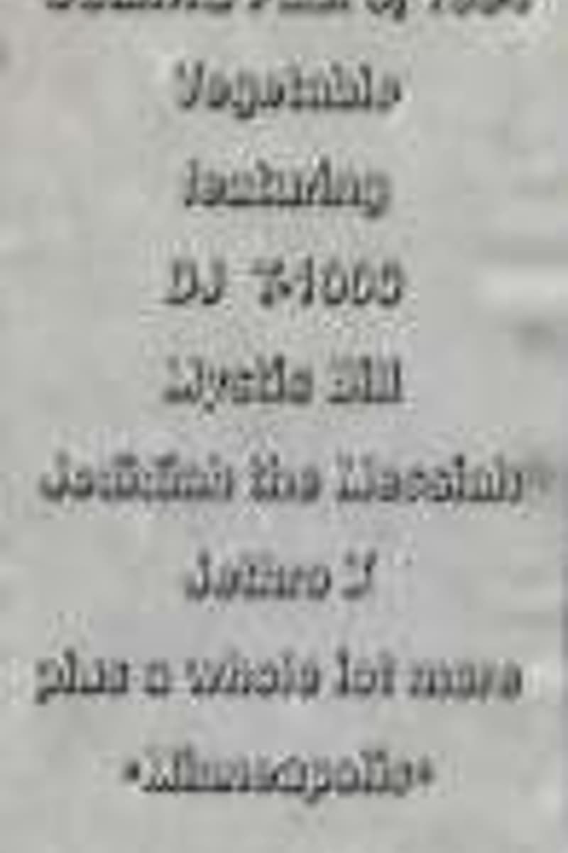 Jedidiah the Messiah, Vegetable, Jotaro J, DJ T-1000, Mystic Bill - Minneapolis, MN - Feb 8, 1994