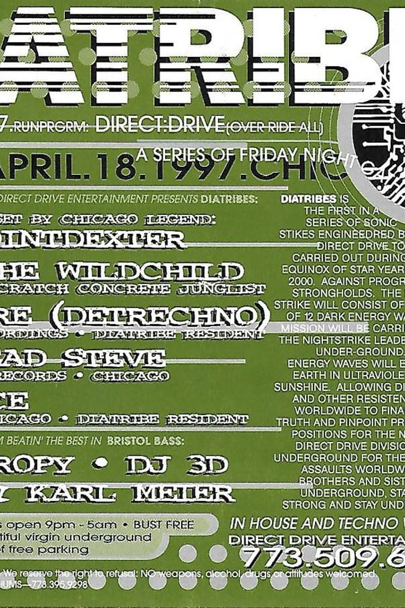 DJ Fierce, Steve Pointdexter, Danny The Wildchild, Trackhead Steve, DJ 3D - at Virgin Underground Venue (unnamed beautiful virgin underground venue) - Chicago, IL - Apr 18, 1997