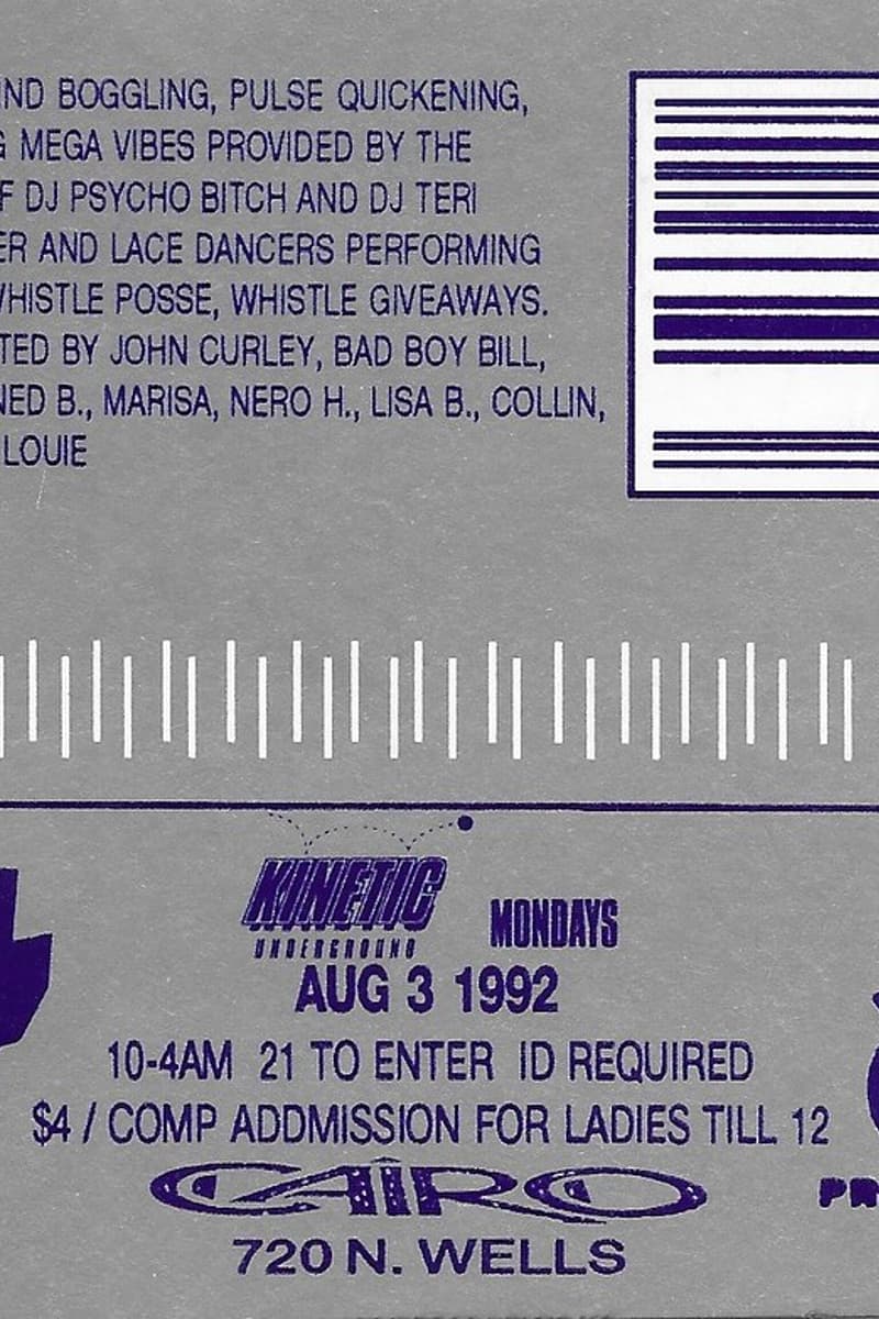 Louie, DJ Psycho Bitch, Pat, John Curley, DJ Teri Bristol - at Cairo - Chicago, IL - Aug 3, 1992