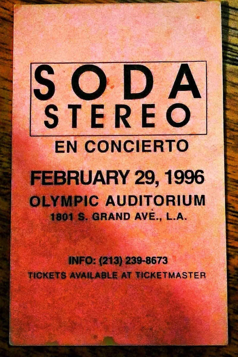 Soda Stereo - at Olympic Auditorium - Los Angeles, CA - Feb 29, 1996