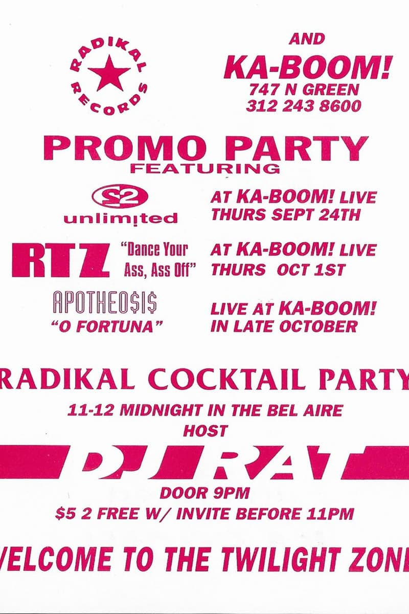 RTZ, Apotheosis, DJ Rat, 2 Unlimited - at Ka-Boom! - Chicago, IL