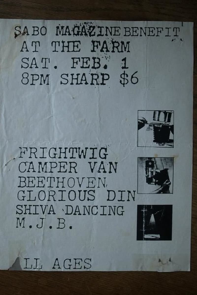 M.J.B., Camper Van Beethoven, Frightwig, Glorious Din, Shiva Dancing - at The Farm