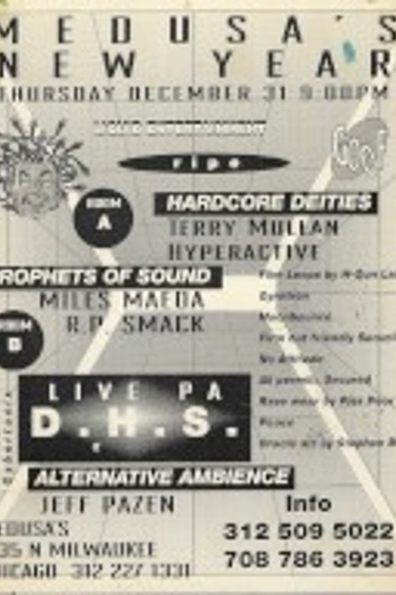 Terry Mullan, Jeff Pazen, Prophets of Sound, DJ Mafia, Hardcore Deities - at Medusa's - Chicago, IL - Dec 31, 1992
