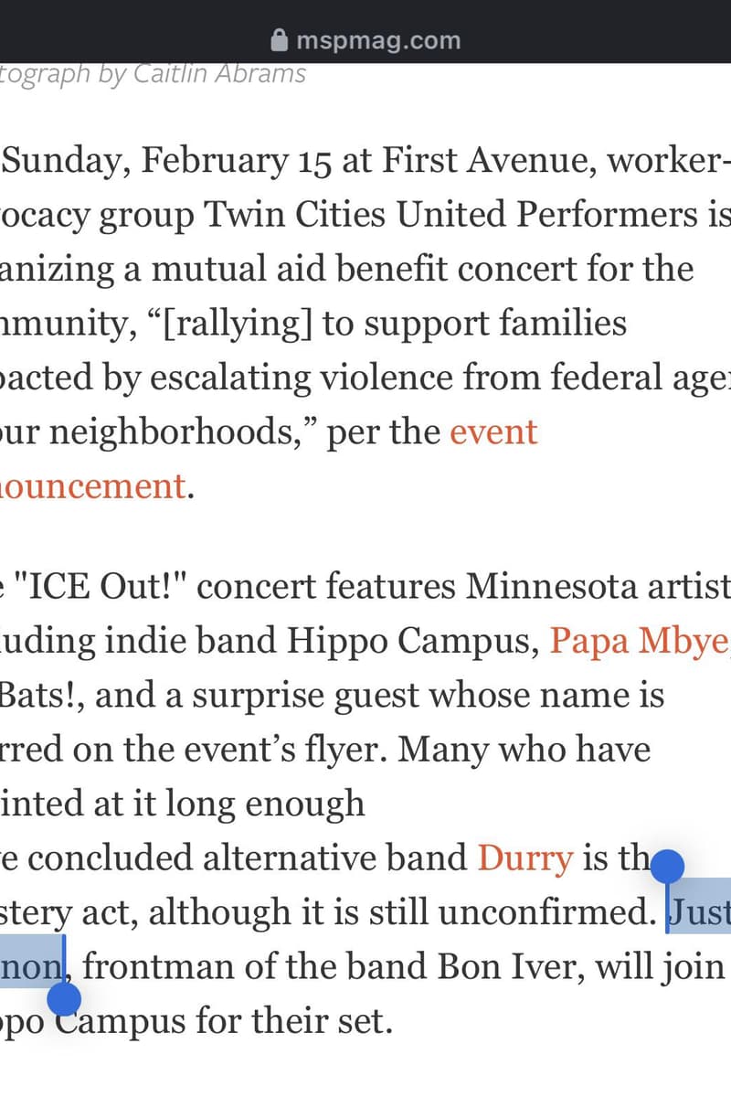 Papa Mbye, 26 Bats!, Bon Iver (Justice Vernon guest appearance), Durry (unconfirmed mystery act), Hippo Campus - at First Avenue - Minneapolis, MN - Feb 15, 2025