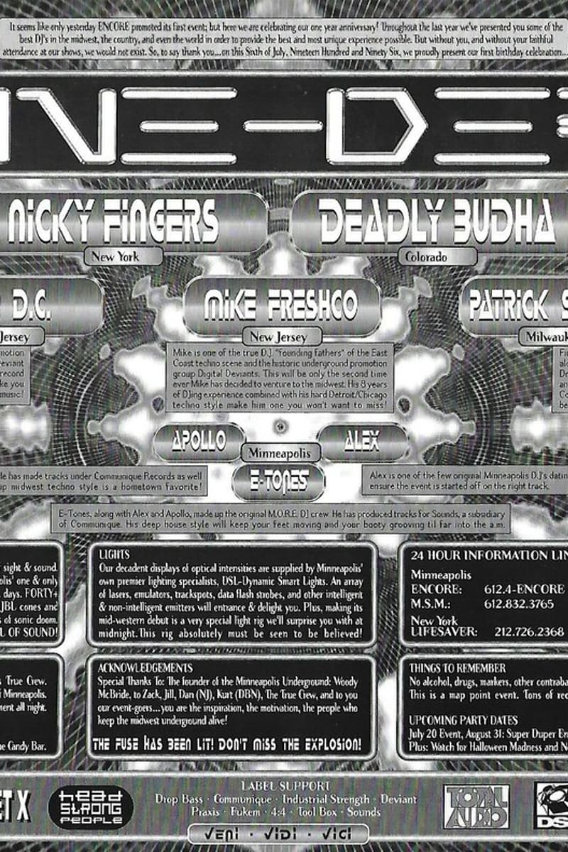Alex, Apollo, Dan D.C., Nicky Fingers, Patrick Spencer - Minneapolis, MN - Jul 6, 1996