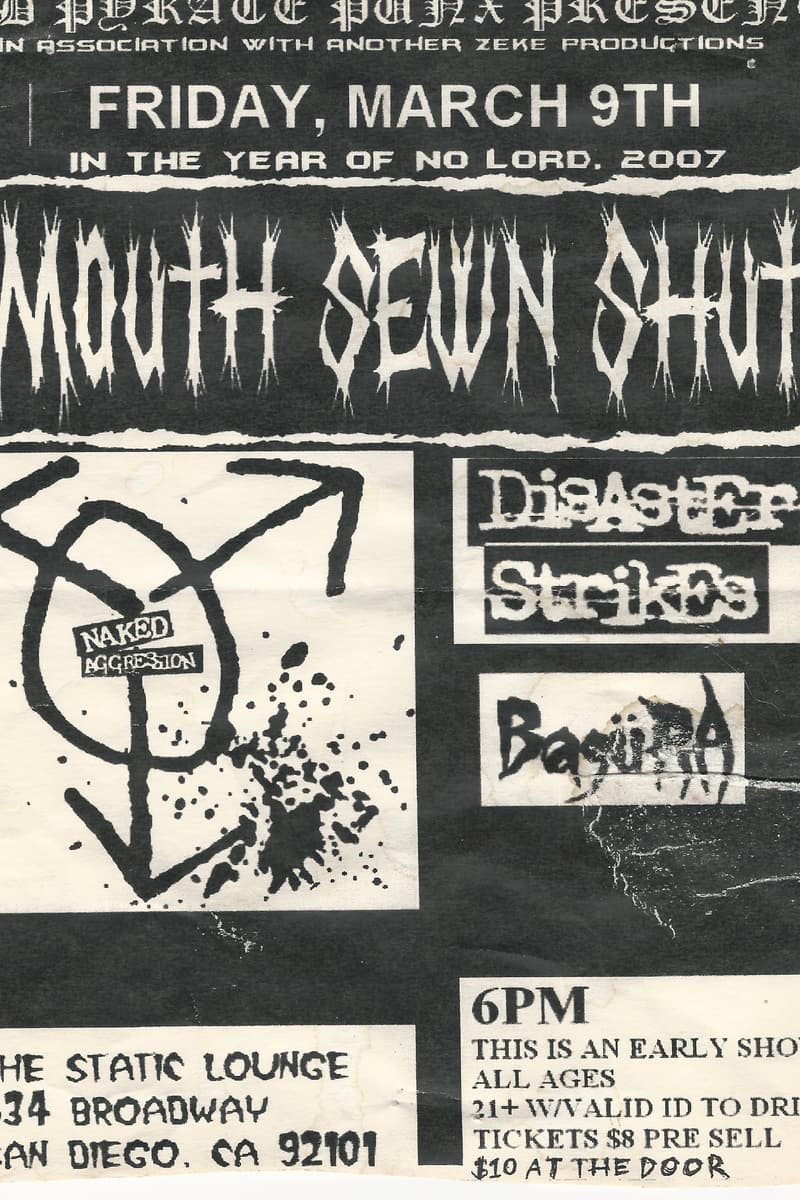 Disaster Strikes, Mouth Sewn Shut, Basilica, Naked Aggression - at The Static Lounge - San Diego, CA - Mar 9, 2007