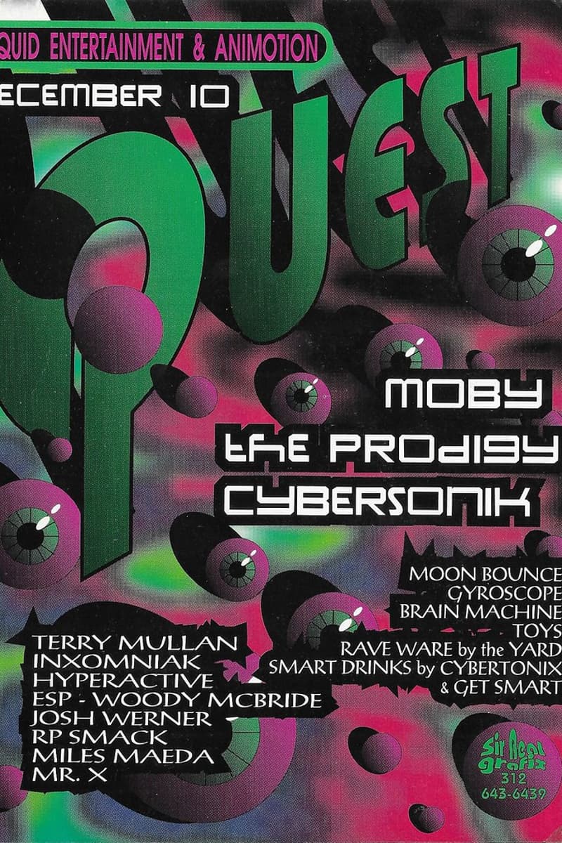 Terry Mullan, Mr. X, ESP - Woody McBride, Cybersonik, Miles Maeda - at Quest
