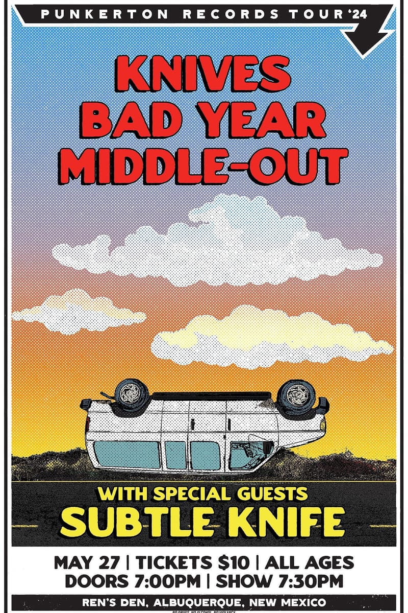 Middle-Out, Subtle Knife, Knives, Bad Year - at Ren's Den - Albuquerque, NM - May 27, 2024